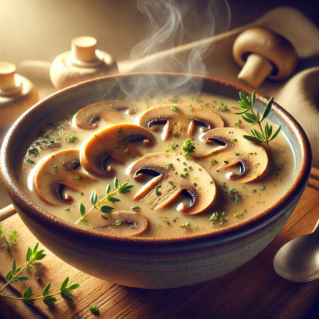 Creamy Bone Broth Mushroom Soup