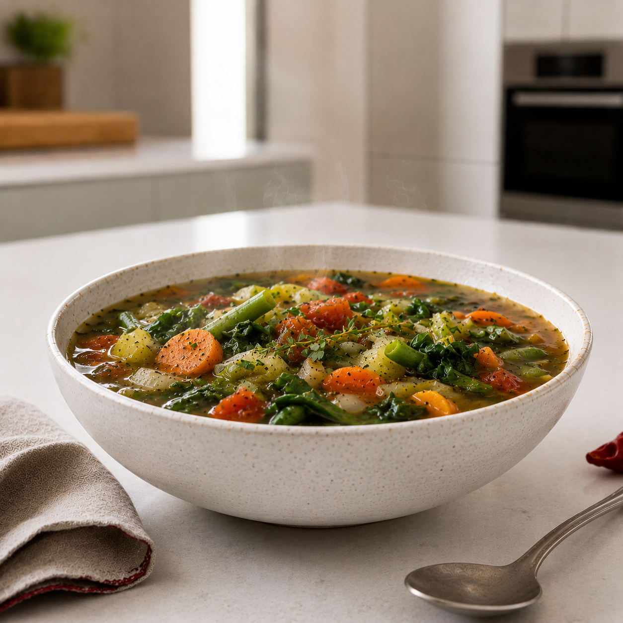 Vegetable Soup W/ Bone Broth